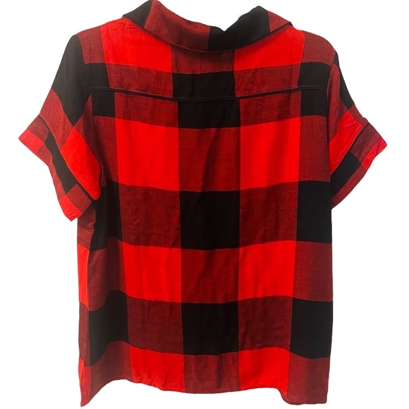 NIP Plush Revolve Ultra Soft Buffalo Plaid Pajama PJ Set Red Black Womens XS S L - Picture 3 of 11